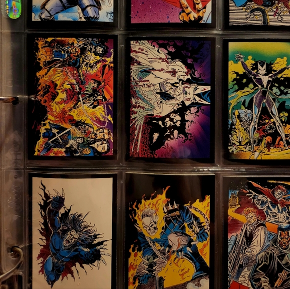 1992 ghost rider some glow in the dark sheet of 9 cards. - Picture 4 of 13